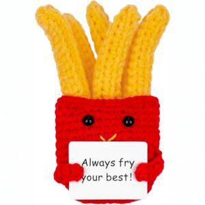 French Fry Plush – Positive Message Desk Buddy & Fast Food Encouragement Gift